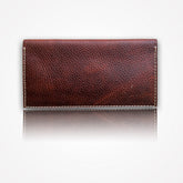 Genuine Textured Leather Long Wallet – 12 Card Slots & Dual Cash Compartments