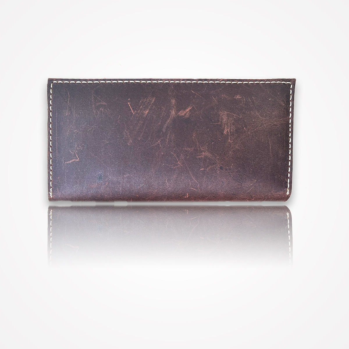 Crazy Horse Pure Leather Long Wallet – 12 Card Slots & Dual Cash Compartments