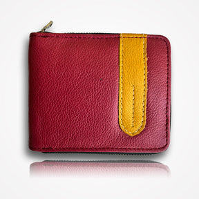 Elegant Leather Wallet with Zipper Closure