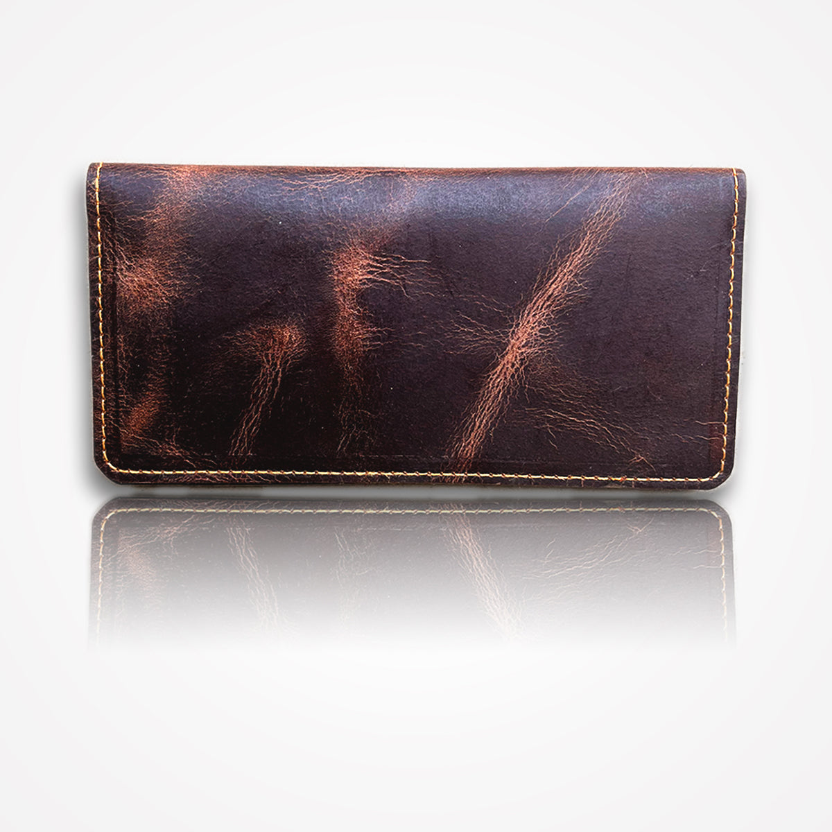 Crazy Horse Pure Leather Long Wallet – 11 Card Slots, Secret Pocket & Dual Cash Compartments