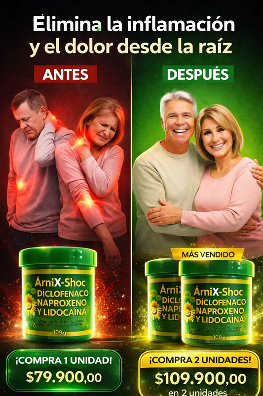 ArniX-Shock – Alivio Brutal del Dolor y la Inflamación en Solo Minutos.