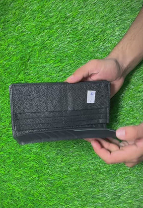 Long Leather Wallet – Premium Quality, Multiple Compartments